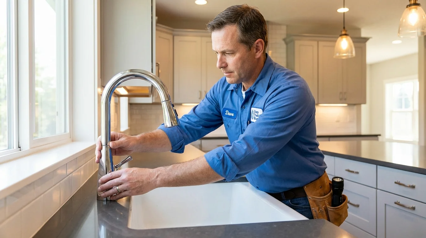 Kitchen faucet installation by Johns Plumbing LLC in Beckley